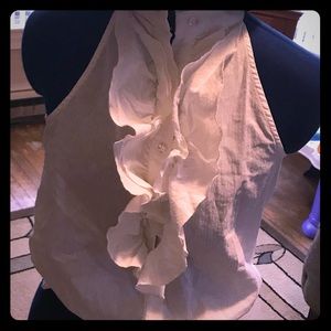 White sleeveless top